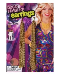 70er Jahre Disco Fransen Ohrringe