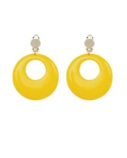 80er Jahre Ohrringe Neongelb