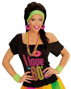 80er Jahre Ohrringe Neonpink -Cosplay Verkäufe 80er jahre ohrringe in neonpink achtziger jahre modeschmuck mottoparty zubehoer 23237 3