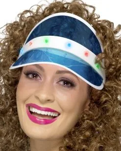 80s Light Up Sonnenvisier Blau