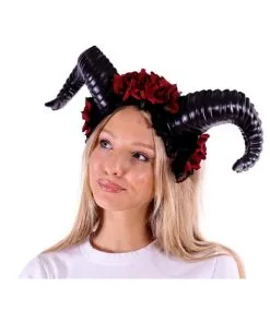 Aries Cosplay Hörner Mit Roten Rosen -Cosplay Verkäufe aries cosplay hoerner mit roten rosen aries cosplay horns with red roses 50483 03