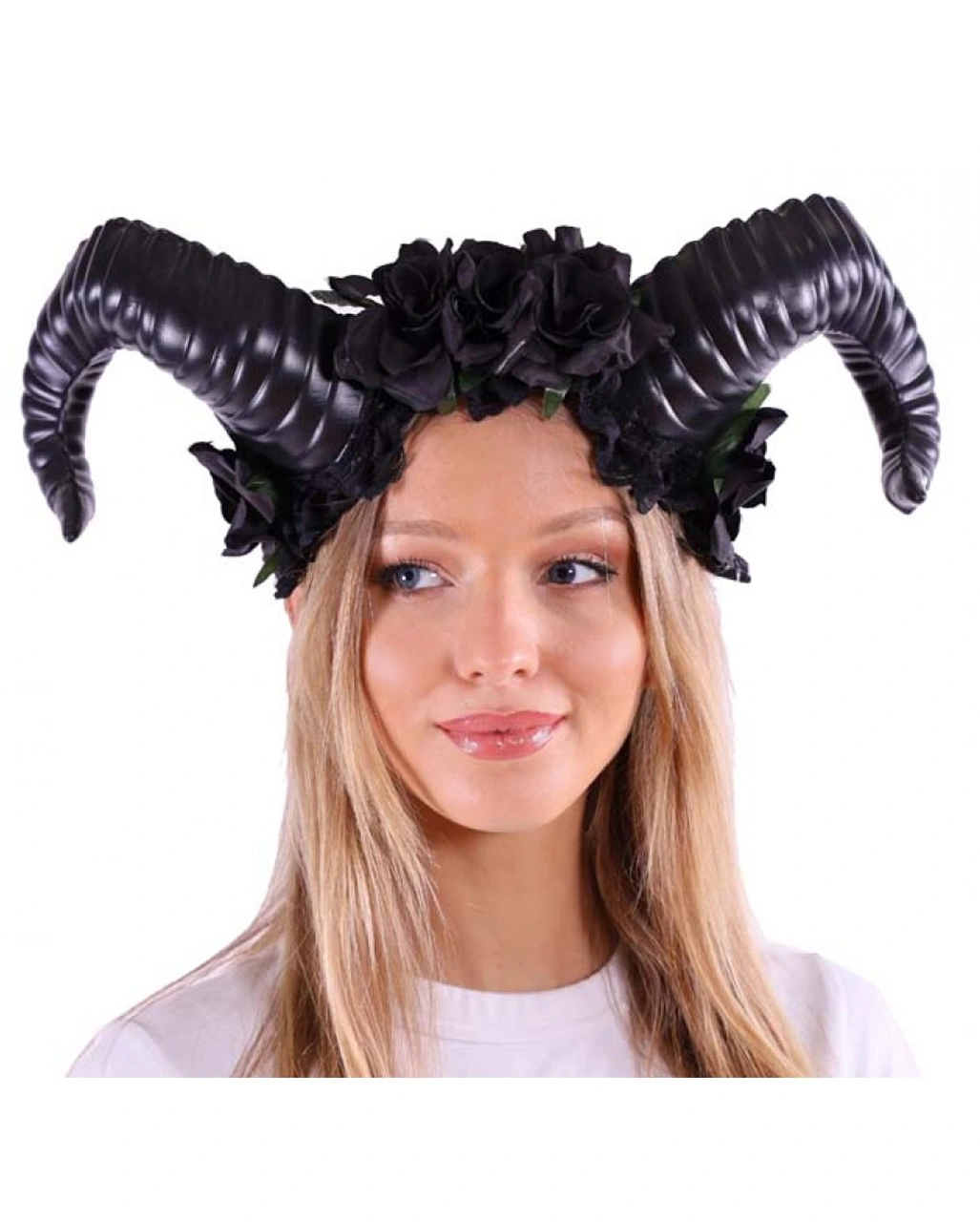 Aries Cosplay Hörner Mit Schwarzen Rosen 4 Aries Cosplay Hörner Mit Schwarzen Rosen – Bild 2