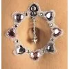 Herz Bauchnabel Bindi -Cosplay Verkäufe bauchnabel bindi mit glitzersteinchen silber pink fake piercing bauchnabel kostuemzubehoer 18990