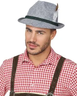 Bayerischer Hut Mit Feder -Cosplay Verkäufe bayerischer hut mit feder grauer trachenthut oktoberfest kostuemzubehoer bavarian hat w hat 36993 03