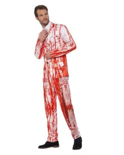 Blutiger Anzug Mit Krawatte -Cosplay Verkäufe blutiger anzug mit krawatte kostuemanzug mit blutspritzer fuer halloween blood drip suit 35779 3