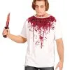Blutverschmiertes T-Shirt -Cosplay Verkäufe blutverschmiertes t shirt kostuemshirt gekoepft bloody slaughter shirt halloween 26978