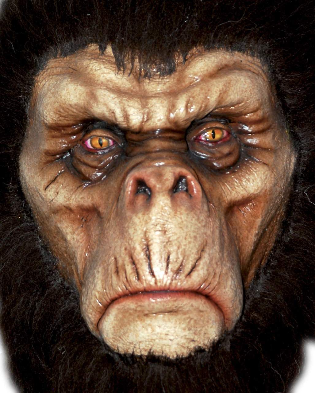 Böser Schimpanse Maske Braun 4 Böser Schimpanse Maske Braun – Bild 2