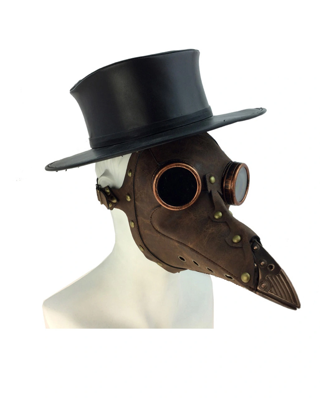 Braune Steampunk Pest Doktor Maske 3 Braune Steampunk Pest Doktor Maske
