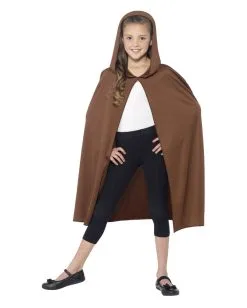 Kapuzenumhang Für Kinder Braun -Cosplay Verkäufe brauner kapuzenumhang fuer kinder abenteurer umhange fuer kinder braunes cape bild2 24006