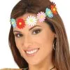 Buntes Hippie Blumen Haarband -Cosplay Verkäufe buntes hippie blumen haarband flower power kostuem zubehoer 70s verkleidungs accessoires blueten stirnband fuer fasching 29032