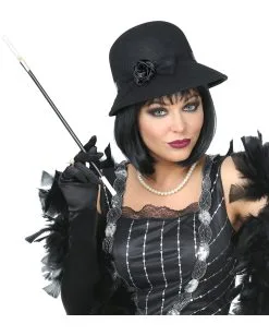 Charleston Flapper Cloche Hut -Cosplay Verkäufe charleston flapper cloche hut 20er jahre hut charleston kostuemzubehoer gangster hut 36602 03