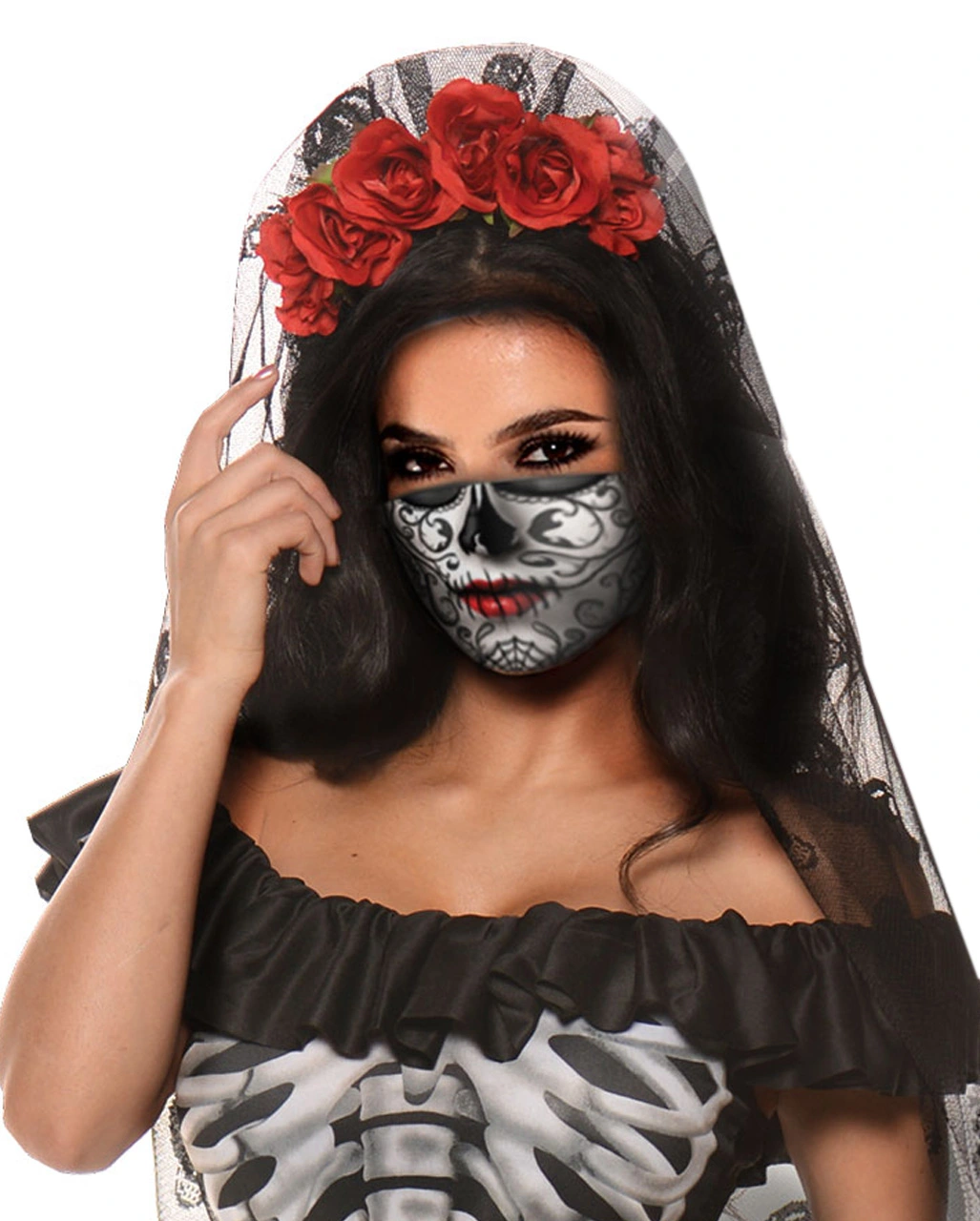 Day Of The Dead Alltagsmaske Für Frauen 3 Day Of The Dead Alltagsmaske Für Frauen