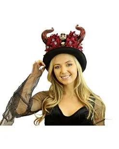 Dia De Los Muertos Zylinder Mit Hörner -Cosplay Verkäufe dia de los muertos zylinder mit hoerner day of the dead top hat with horns 50512 03