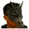 Drachen Halbmaske Schwarz -Cosplay Verkäufe drachen halbmaske schwarz black dragon halloween mask horror und faschings maske 50523