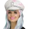 Festival Schirmmütze Mit Pailletten Weiß
