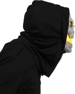 Flammen Skull LED Maske Gelb 7 Flammen Skull LED Maske Gelb -Cosplay Verkäufe flammen skull led maske gelb flaming skull led mask yellow halloween skelett maske 52683 3