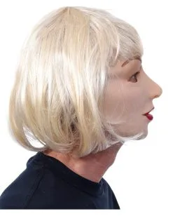Blond & Beautiful Frauenmaske -Cosplay Verkäufe frauenmaske aus latex mit blonder peruecke cross dresser maske travestie maske lady boy maske 24299 04