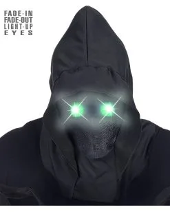 Faceless Maske Mit Leuchtend Grünen Augen