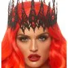 Glitzernde Krone Mit Juwelen -Cosplay Verkäufe glitzernde krone mit juwelen halloween und faschings kopfschmuck black jeweled crown accessorie 38202