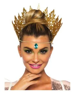 Goldene Glitzer Krone Mit Juwel