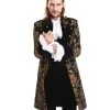 Gothic Aristokrat Herren Mantel Gold Schwarz -Cosplay Verkäufe gothic aristokrat herrenmantel gold schwarz brokatmuster gothic aristocrat mens coat gothic mantel 39099 1