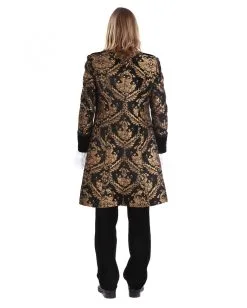 Gothic Aristokrat Herren Mantel Gold Schwarz -Cosplay Verkäufe gothic aristokrat herrenmantel gold schwarz brokatmuster gothic aristocrat mens coat gothic mantel 39099 4