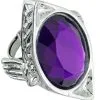 Gothic Ring Mit Violettem Stein -Cosplay Verkäufe gotischer ring mit violettem stein gothic ring mit schmuckstein kostuem schmuck 22883 01