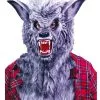Graue Werwolf Maske Mit Zähnen -Cosplay Verkäufe graue werwolf maske mit zaehnen horror maske fuer halloween 13324