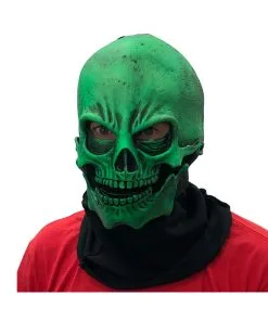 Grüne Totenkopf Maske UV Aktiv -Cosplay Verkäufe gruene totenkopfmaske uv aktiv gruene totenschaedel maske schwarzlicht aktiv 37370 003
