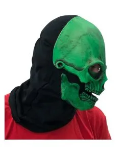 Grüne Totenkopf Maske UV Aktiv -Cosplay Verkäufe gruene totenkopfmaske uv aktiv gruene totenschaedel maske schwarzlicht aktiv 37370 005