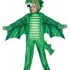 Grüner Drache Kleinkinder Kostüm -Cosplay Verkäufe gruener drache kleinkinder kostuem printed dragon toddler costume green drachen verkleidung kinder 54141