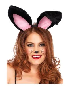 Hasen Plüschohren Schwarz