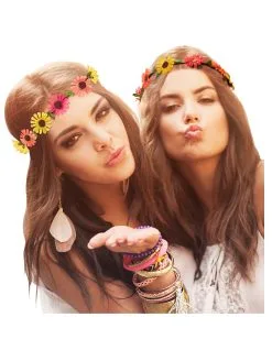 Hippie Haarband Mit Blümchen -Cosplay Verkäufe hippie haarband mit blumen haarband mit bluemchen 29554 3
