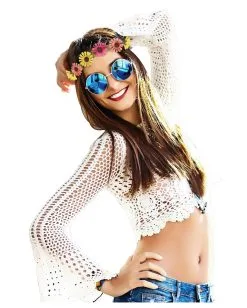 Hippie Haarband Mit Blümchen -Cosplay Verkäufe hippie haarband mit blumen haarband mit bluemchen 29554 4