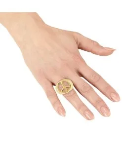 Hippie Ring Peace & Love -Cosplay Verkäufe hippie ring peace and love hippie schmuck hippie kostuemzubehoer 22896 02