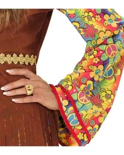 Hippie Ring Peace & Love -Cosplay Verkäufe hippie ring peace and love hippie schmuck hippie kostuemzubehoer 22896 03