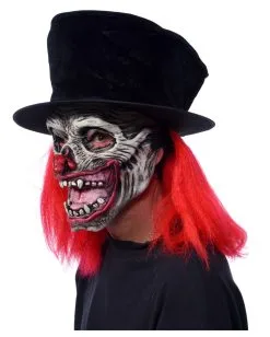 Horror Clown Maske Mit Hut -Cosplay Verkäufe horror clown maske mit zylinder horror clown mask with top hat 19346 03