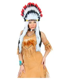 Indianerhäuptling Federkopfschmuck -Cosplay Verkäufe indianer federschmuck indianer kopfschmuck native indian feather hairpiece indianer kostuemzubehoer 26447 03