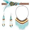 Indianerin Kostümschmuck 4-tlg. 2 Indianerin Kostümschmuck 4-tlg. -Cosplay Verkäufe indianerien kostuemschmuck native indian girl jewellery western kostuemzubehoer indianer schmuck 36612 01