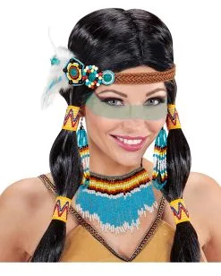 Indianerin Kostümschmuck 4-tlg. -Cosplay Verkäufe indianerien kostuemschmuck native indian girl jewellery western kostuemzubehoer indianer schmuck 36612 03