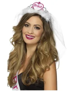 Glitzer Diadem Mit "Braut" Aufdruck