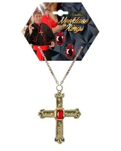Kardinal Schmuck Set 3-teilig 7 Kardinal Schmuck Set 3-teilig -Cosplay Verkäufe kardinal set 3teilig kostuemschmuck papstkette mit papstring und kreuz 20166 3 1