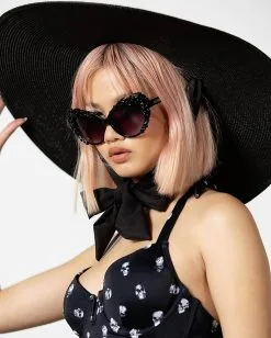 KILLSTAR Beyond The Veil Sonnenhut -Cosplay Verkäufe killstar beyond the veil sonnenhut killstar beyond the veil sunhat gothic strohhut 52597 3