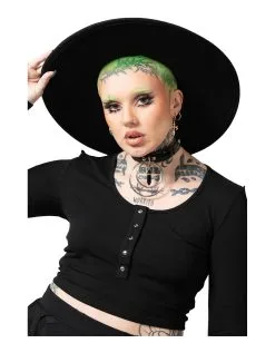 KILLSTAR Hexenhut Mit Krempe -Cosplay Verkäufe killstar hexenhut mit breiter krempe killstar witch brim hat gothic accessoires kaufen 51211 03