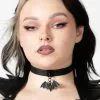 KILLSTAR Little Bats Choker -Cosplay Verkäufe killstar little bats choker killstar accessoires gothic chocker fledermaus choker gothic accessoires geschenke 53962