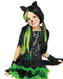 Coole Katze Kinderkostüm -Cosplay Verkäufe kool kat katzenkostuem gothic punk katzenkostuem fuer maedchen neon kostueme guenstig kaufen 21173 03