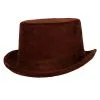 Kunstleder Zylinder Braun -Cosplay Verkäufe kunstleder zylinder braun kostuem zubehoer halloween hut faux suede top hat brown 35614