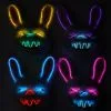 LED String Bunny Maske 1 LED String Bunny Maske -Cosplay Verkäufe neon licht bunny maske neon light bunny mask halloween horror hasen maske 53434