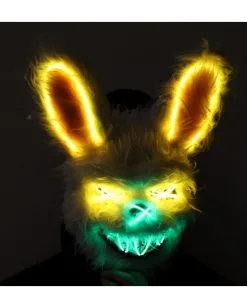 LED String Bunny Maske -Cosplay Verkäufe neon licht bunny maske neon light bunny mask halloween horror hasen maske 53434 2