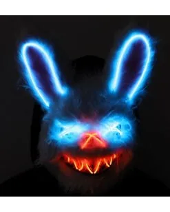 LED String Bunny Maske -Cosplay Verkäufe neon licht bunny maske neon light bunny mask halloween horror hasen maske 53434 3